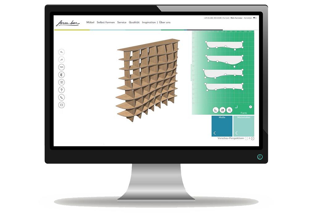 Möbel individuell anpassen mit form.bar+Virea Wurm
